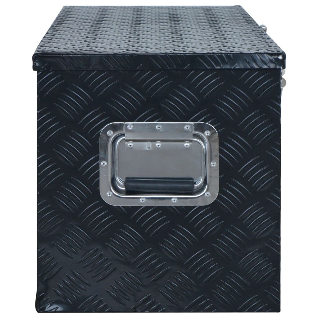 vidaXL alumīnija kaste, 1085x370x400 mm, melna cena un informācija | Instrumentu kastes | 220.lv