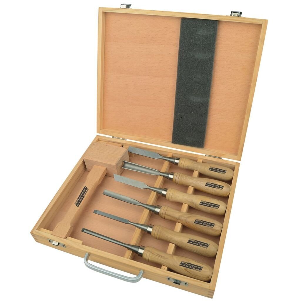 Brüder Mannesmann 7-daļīgs kokgriešanas instrumentu komplekts, 66107 цена и информация | Rokas instrumenti | 220.lv