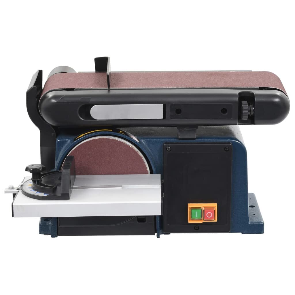 vidaXL elektriskā diska un lentas slīpmašīna, 370 W, 150 mm cena un informācija | Rokas instrumenti | 220.lv