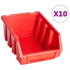 vidaXL 29-daļīgs sienas plaukts ar kastēm un paneļiem, melns, sarkans цена и информация | Механические инструменты | 220.lv