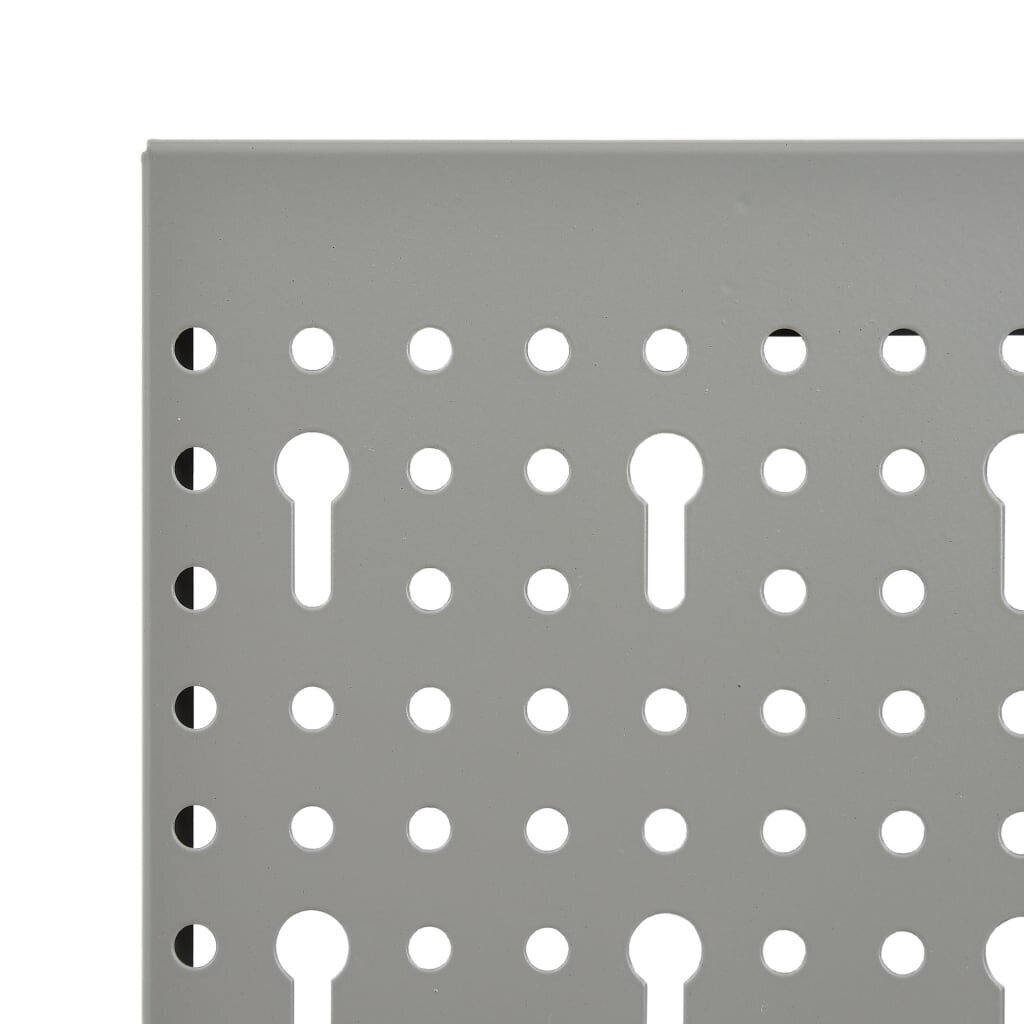 vidaXL perforēti sienas paneļi ar āķiem, 3 gab., 40x58 cm, tērauds цена и информация | Rokas instrumenti | 220.lv