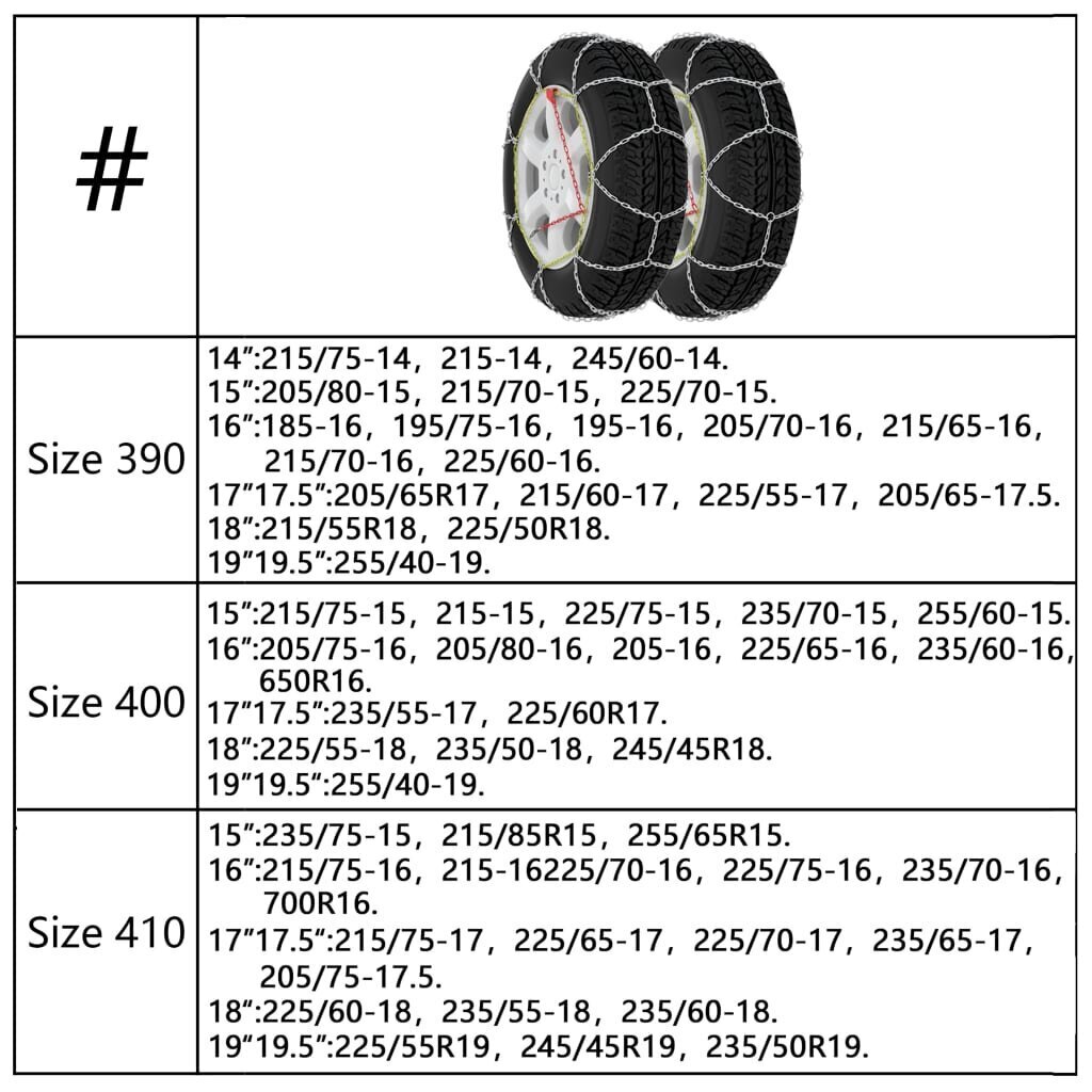 vidaXL auto riepu sniega ķēdes, 2 gab., 9 mm, KN70 цена и информация | Auto piederumi | 220.lv