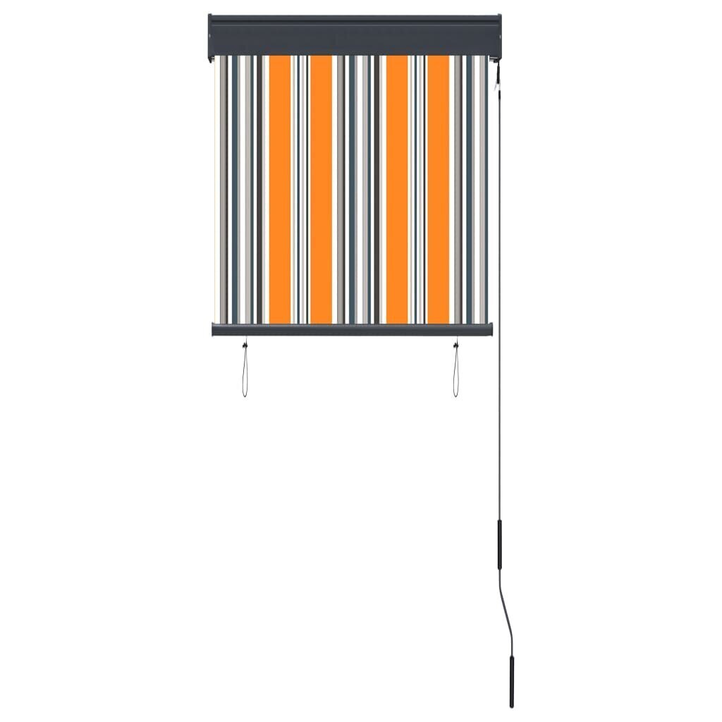 vidaXL āra ruļļu žalūzija, 60x250 cm, dzeltena un zila cena un informācija | Rullo žalūzijas | 220.lv