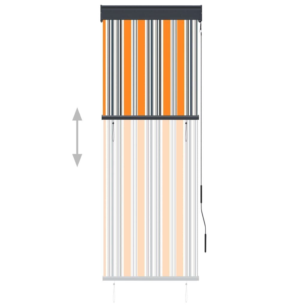 vidaXL āra ruļļu žalūzija, 60x250 cm, dzeltena un zila cena un informācija | Rullo žalūzijas | 220.lv