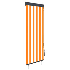 vidaXL āra ruļļu žalūzija, 60x250 cm, balta un oranža cena un informācija | Rullo žalūzijas | 220.lv