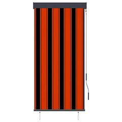 vidaXL āra ruļļu žalūzija, 80x250 cm, brūna un oranža cena un informācija | Rullo žalūzijas | 220.lv