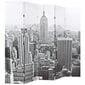 vidaXL istabas aizslietnis, 200x170 cm, saliekams, Ņujorka, melnbalts цена и информация | Aizslietņi | 220.lv