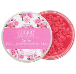 Ķermeņa cukura skrubis CHERRY Saules Fabrika 250 g cena un informācija | Ķermeņa skrubji | 220.lv