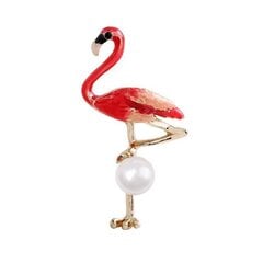 Piespraude-broša Red flamingo, dažādu krāsu cena un informācija | Piespraudes, brošas | 220.lv