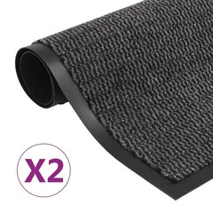 vidaXL paklāji, 2 gab., taisnstūra formas, 80x120 cm, antracītpelēki cena un informācija | Kājslauķi | 220.lv