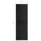 vidaXL durvju paklājs, mazgājams, melns, 60x180 cm cena un informācija | Kājslauķi | 220.lv