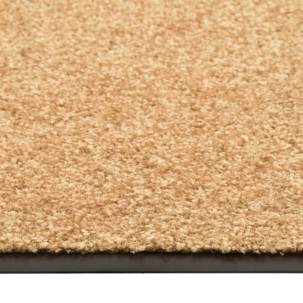 vidaXL durvju paklājs, mazgājams, krēmkrāsā, 40x60 cm cena un informācija | Kājslauķi | 220.lv