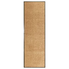 vidaXL durvju paklājs, mazgājams, krēmkrāsā, 60x180 cm цена и информация | Придверные коврики | 220.lv