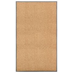 vidaXL durvju paklājs, mazgājams, krēmkrāsā, 90x150 cm цена и информация | Придверные коврики | 220.lv