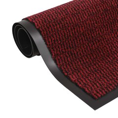vidaXL paklājs, taisnstūra forma, 40x60 cm, plūksnains, sarkans цена и информация | Придверные коврики | 220.lv