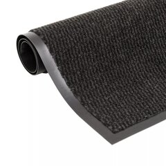 vidaXL paklājs, taisnstūra forma, 60x90 cm, plūksnains, melns cena un informācija | Kājslauķi | 220.lv