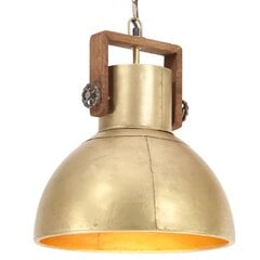 vidaXL griestu lampa, industriāls dizains, misiņa, 25 W, 40 cm, E27 cena un informācija | Lustras | 220.lv