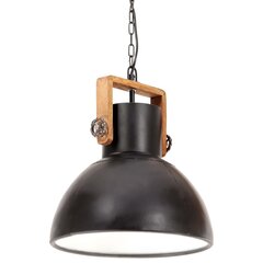 vidaXL griestu lampa, industriāls dizains, melna, 25 W, 40 cm, E27 cena un informācija | Lustras | 220.lv