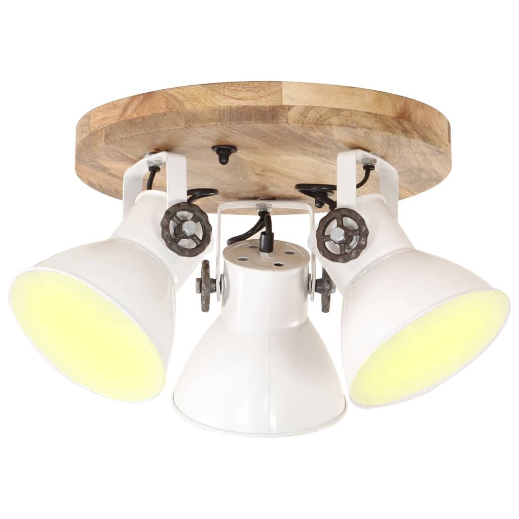 vidaXL griestu lampa, industriāls dizains, balta, 42x27 cm, 25 W, E27 цена и информация | Griestu lampas | 220.lv