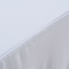 vidaXL galdauti, 2 gab., elastīgi, 120x60,5x74 cm, balti цена и информация | Скатерти, салфетки | 220.lv
