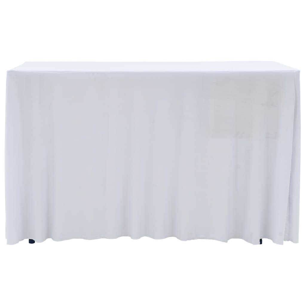 vidaXL galdauti, 2 gab., elastīgi, 243x76x74 cm, balti cena un informācija | Galdauti, salvetes | 220.lv