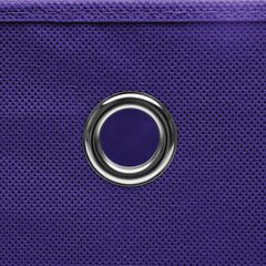 vidaXL uzglabāšanas kastes ar vāku, 4 gab., 32x32x32 cm, violetas cena un informācija | Veļas grozi un mantu uzglabāšanas kastes | 220.lv