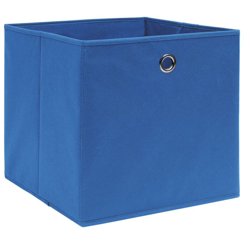 vidaXL uzglabāšanas kastes, 10 gab., zilas, 32x32x32 cm цена и информация | Veļas grozi un mantu uzglabāšanas kastes | 220.lv
