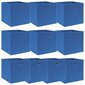 vidaXL uzglabāšanas kastes, 10 gab., zilas, 32x32x32 cm cena un informācija | Veļas grozi un mantu uzglabāšanas kastes | 220.lv