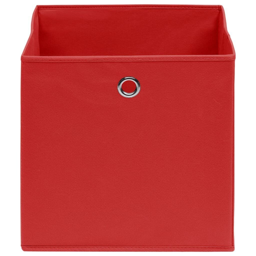 vidaXL uzglabāšanas kastes, 10 gab., 32x32x32 cm, sarkans audums цена и информация | Veļas grozi un mantu uzglabāšanas kastes | 220.lv