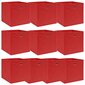 vidaXL uzglabāšanas kastes, 10 gab., 32x32x32 cm, sarkans audums цена и информация | Veļas grozi un mantu uzglabāšanas kastes | 220.lv
