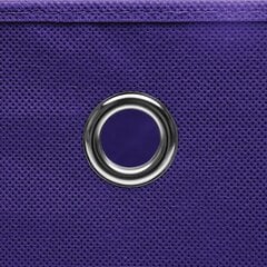 vidaXL uzglabāšanas kastes ar vāku, 10 gab., 32x32x32 cm, violetas cena un informācija | Veļas grozi un mantu uzglabāšanas kastes | 220.lv