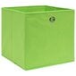 vidaXL uzglabāšanas kastes, 4 gab., 32x32x32 cm, zaļš audums cena un informācija | Veļas grozi un mantu uzglabāšanas kastes | 220.lv