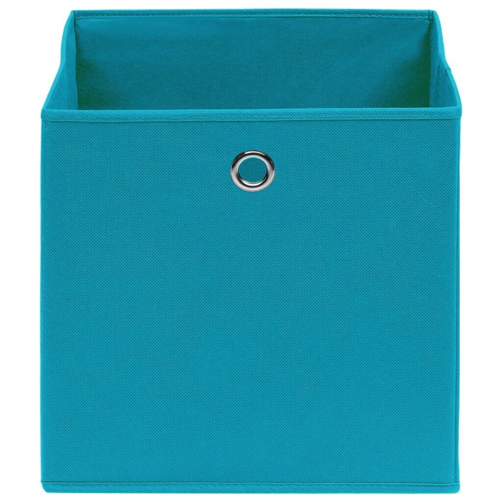 vidaXL uzglabāšanas kastes, 10 gab., 28x28x28 cm, zilgans audums цена и информация | Veļas grozi un mantu uzglabāšanas kastes | 220.lv