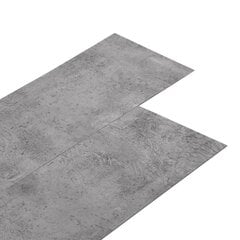 vidaXL grīdas dēļi, pašlīmējoši, 5,02 m², 2 mm, cementa brūns PVC цена и информация | Ламинированный пол | 220.lv