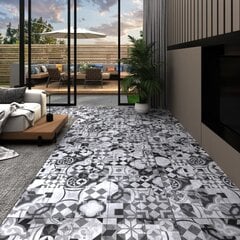 vidaXL grīdas dēļi, pašlīmējoši, 5,02 m², 2 mm, pelēka raksta PVC цена и информация | Ламинированный пол | 220.lv