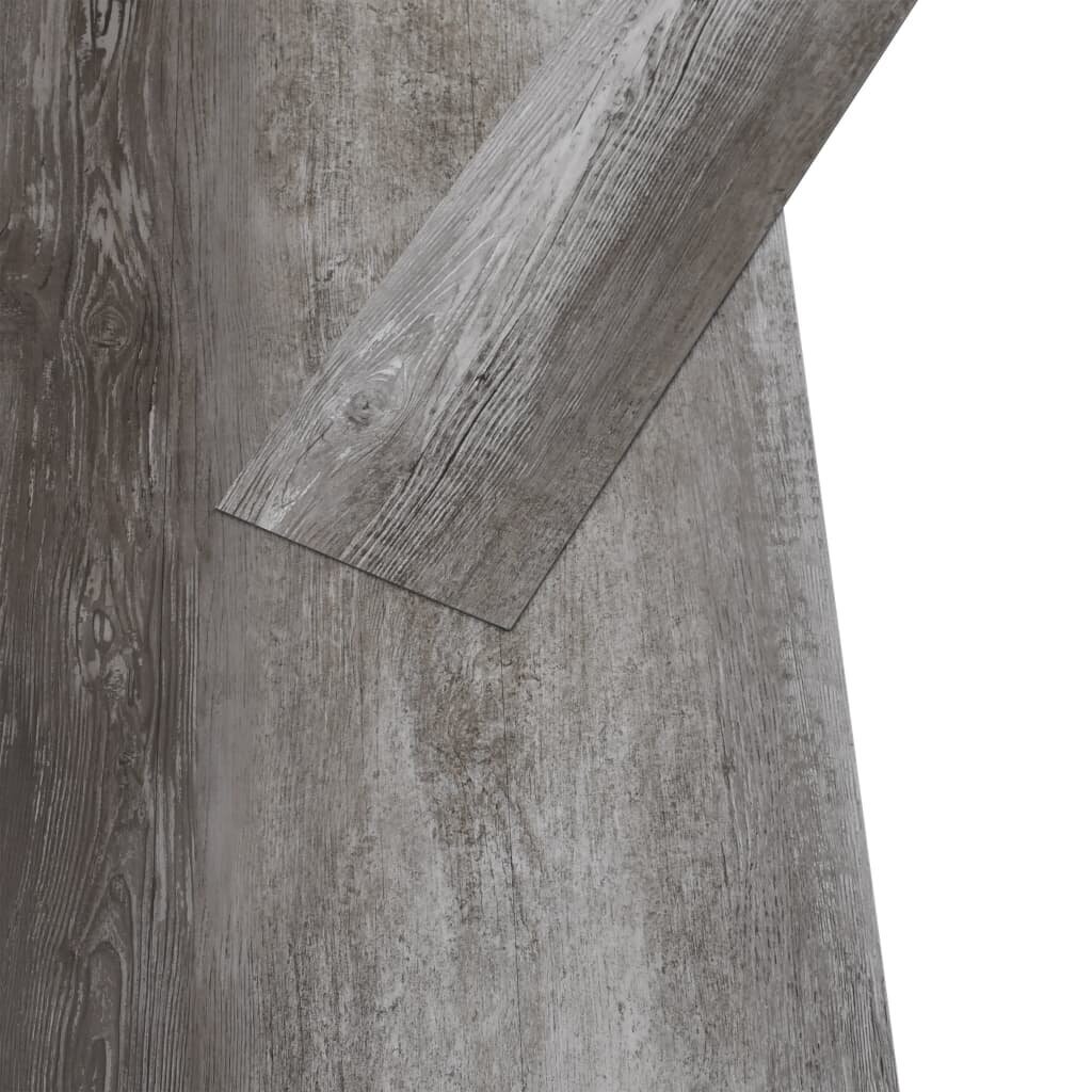 vidaXL grīdas dēļi, pašlīmējoši, 5,02 m², 2 mm, svītraina koka PVC cena un informācija | Lamināts | 220.lv