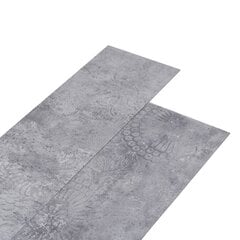 vidaXL grīdas dēļi, 5,26 m², 2 mm, cementa pelēks PVC cena un informācija | Lamināts | 220.lv