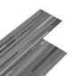 vidaXL grīdas dēļi, 5,26 m², 2 mm, svītraini pelēks PVC цена и информация | Lamināts | 220.lv