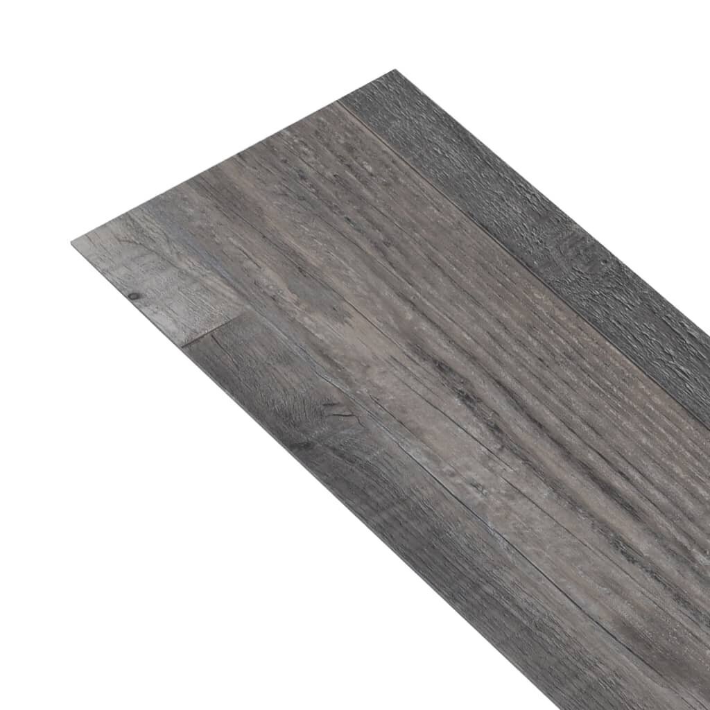 vidaXL grīdas dēļi, pašlīmējoši, 4,46 m², 3 mm, industriāla koka PVC cena un informācija | Lamināts | 220.lv