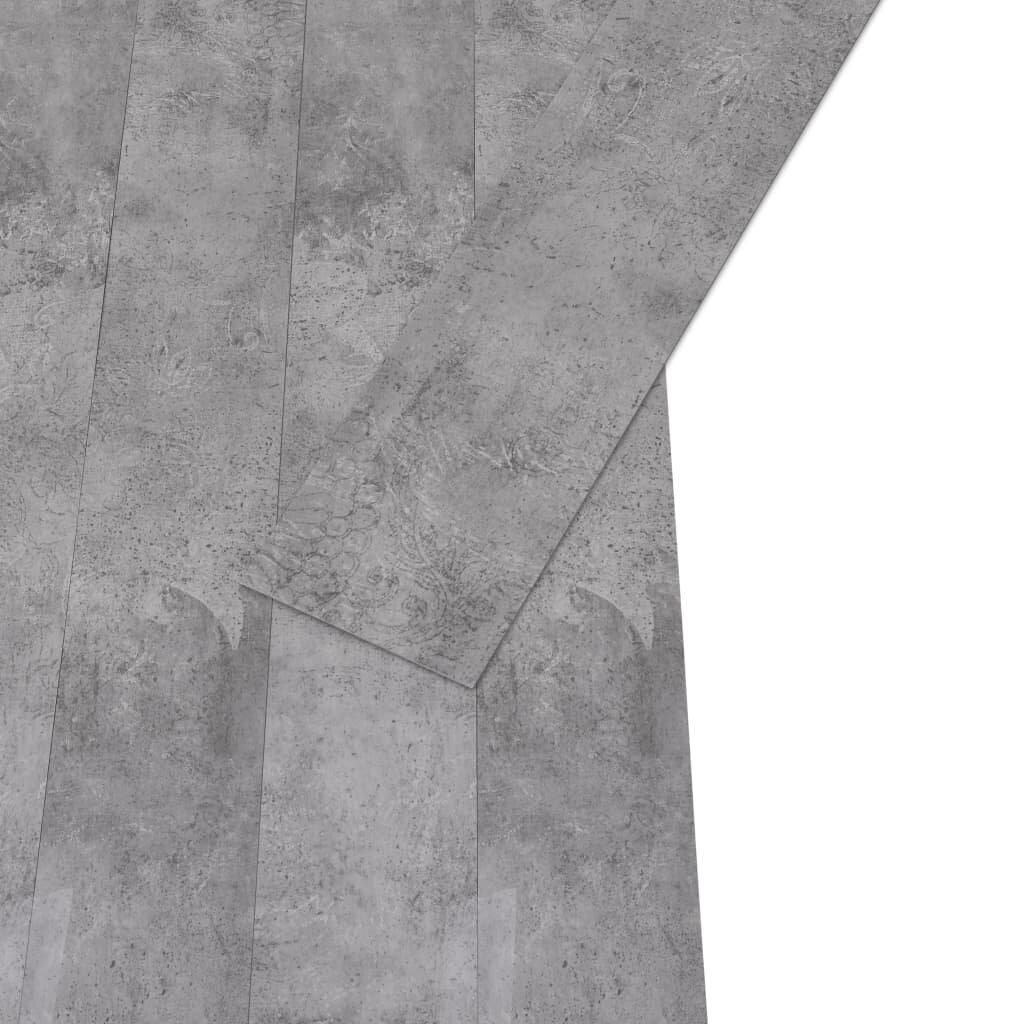 vidaXL grīdas dēļi, 4,46 m², 3 mm, betona brūns PVC cena un informācija | Lamināts | 220.lv