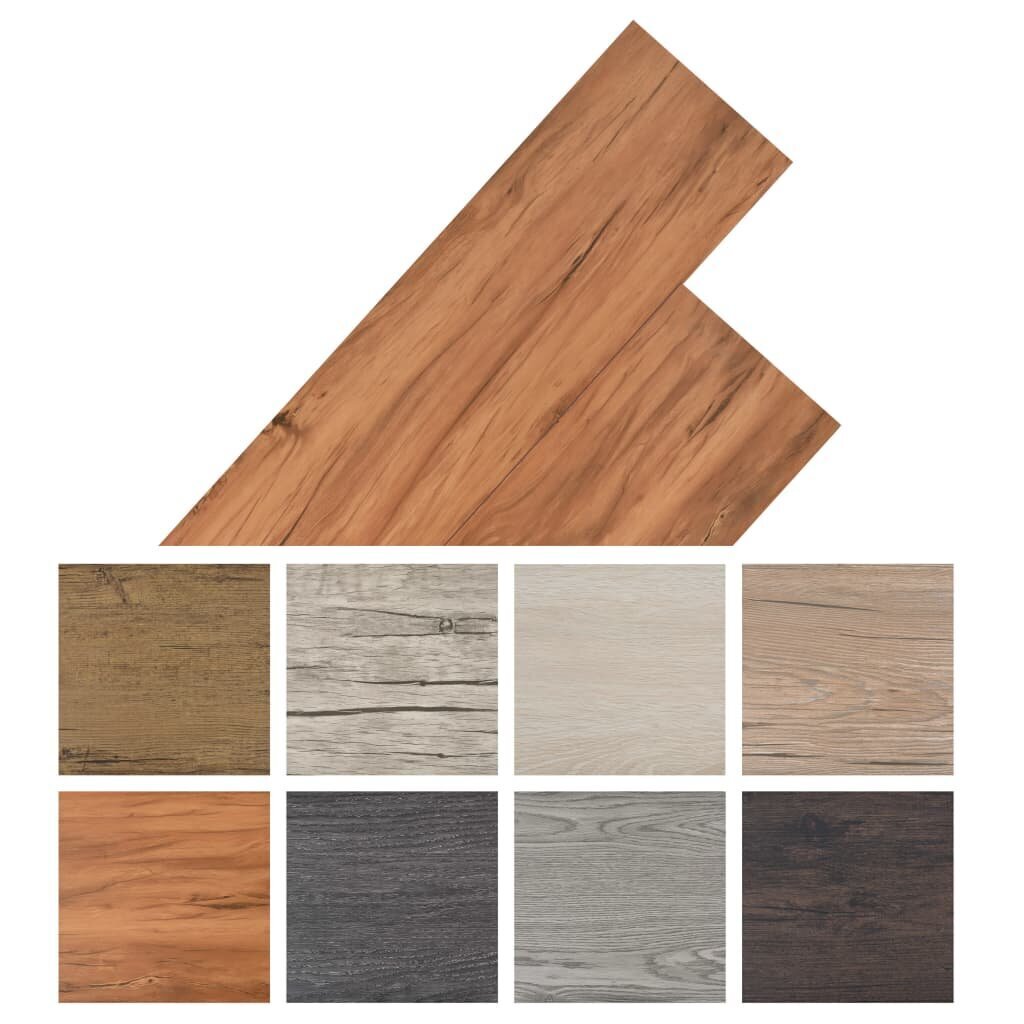 vidaXL grīdas dēļi, 4,46 m², 3 mm, dabīgas gobas koka krāsas PVC цена и информация | Lamināts | 220.lv