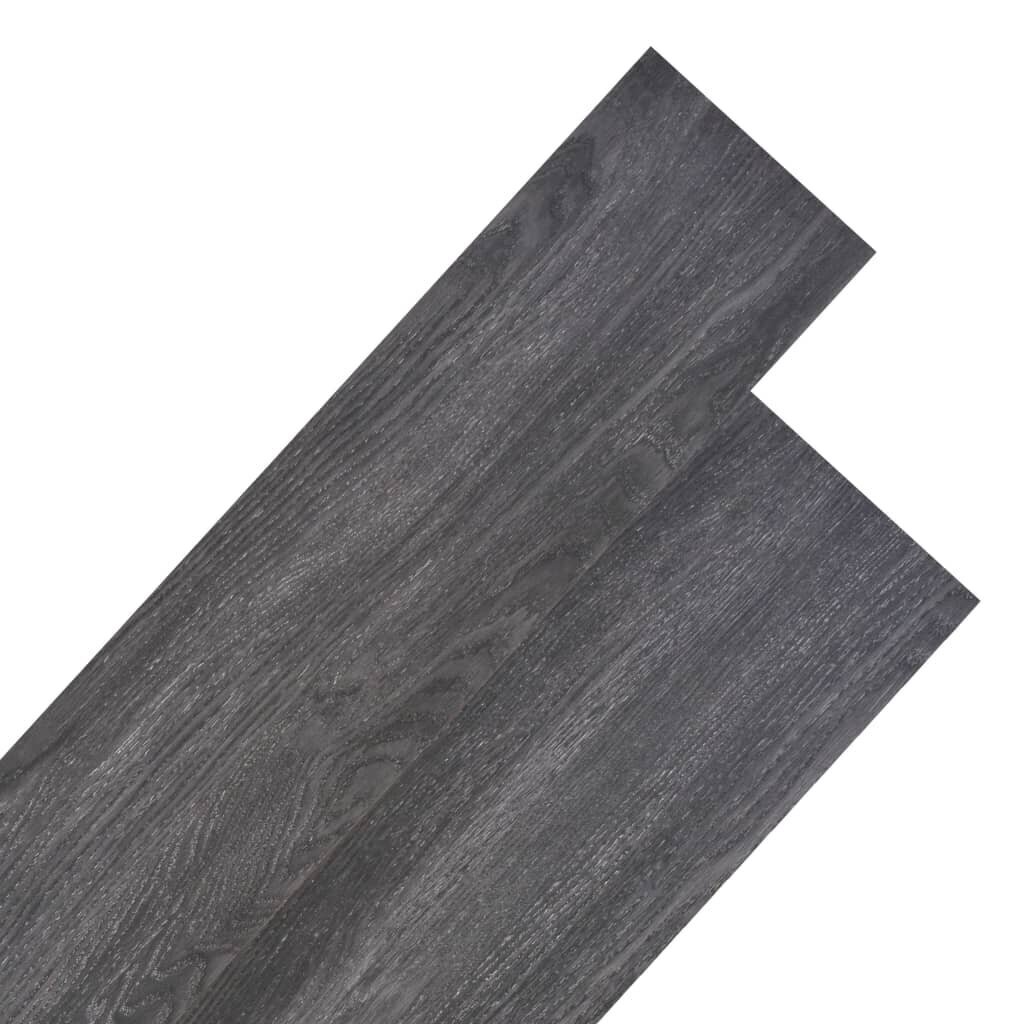 vidaXL grīdas dēļi, 4,46 m², 3 mm, melns PVC цена и информация | Lamināts | 220.lv