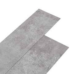 vidaXL grīdas dēļi, pašlīmējoši, 5,02 m², 2 mm, zemes pelēks PVC cena un informācija | Lamināts | 220.lv