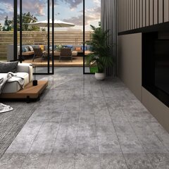 vidaXL grīdas dēļi, 5,26 m², 2 mm, betona pelēks PVC cena un informācija | Lamināts | 220.lv