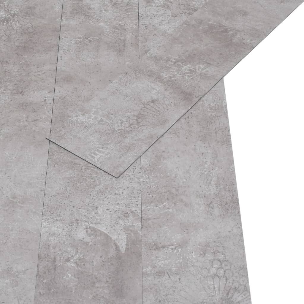 vidaXL grīdas dēļi, 5,26 m², 2 mm, zemes pelēks PVC цена и информация | Lamināts | 220.lv