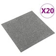 vidaXL paklājflīzes, 20 gab., 5 m², 50x50 cm, pelēkas