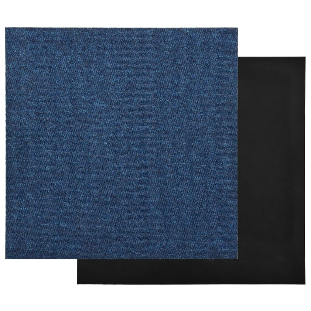 vidaXL paklājflīzes, 20 gab., 5 m², 50x50 cm, tumši zilas цена и информация | Paklāji | 220.lv