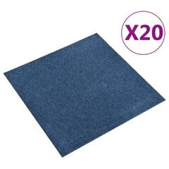 vidaXL paklājflīzes, 20 gab., 5 m², 50x50 cm, tumši zilas цена и информация | Ковры | 220.lv