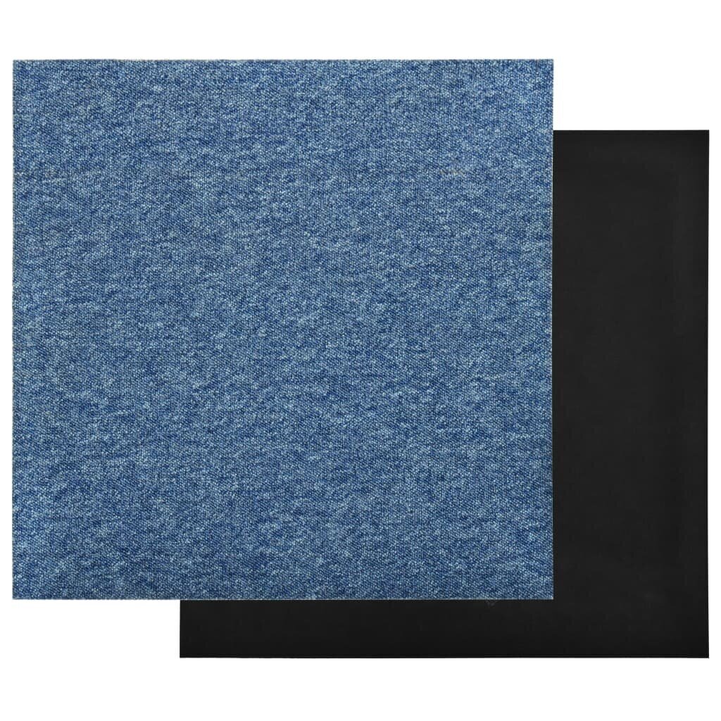 vidaXL paklājflīzes, 20 gab., 5 m², 50x50 cm, zilas cena un informācija | Paklāji | 220.lv
