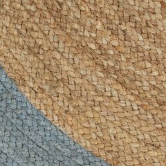vidaXL paklājs ar olīvu zaļu malu, džuta, 150 cm, roku darbs cena un informācija | Paklāji | 220.lv